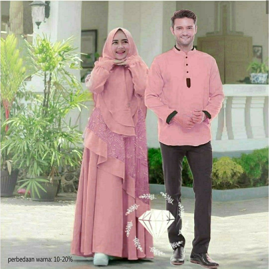 Gamis Couple Keluarga Terbaru 2021 Lebaran Gamis Kapel Pasangan Model Baju Kekinian Ukuran Jumbo Top