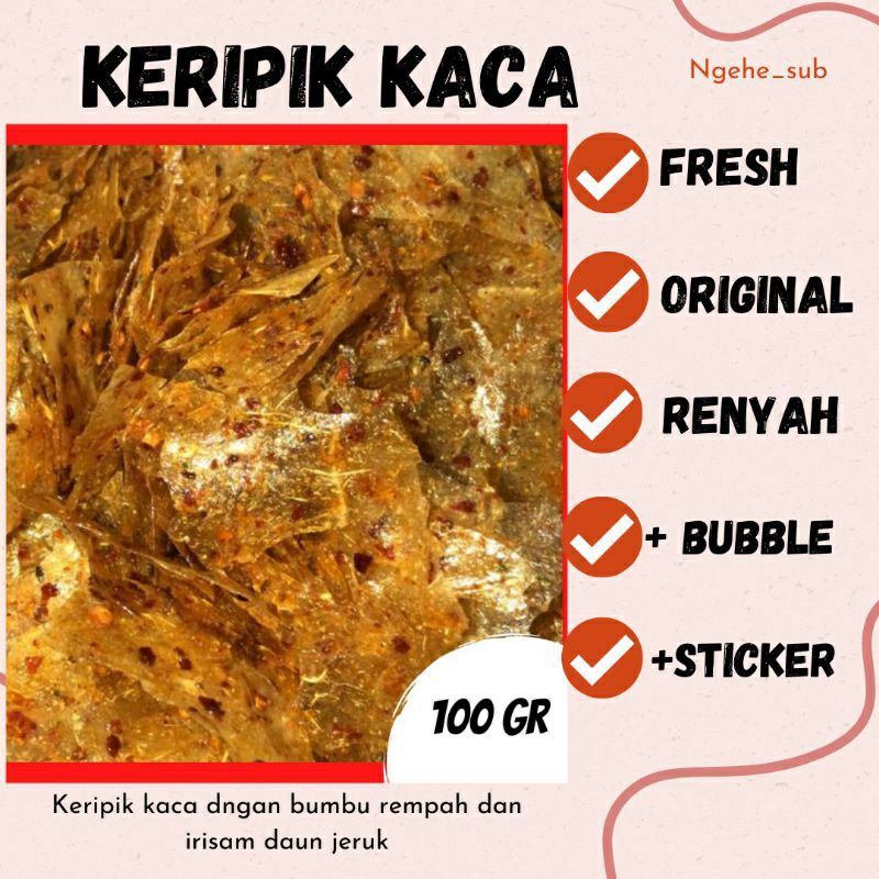 

KRIPCA KERIPIK KACA BUMBU REMPAH DAUN JERUK TERMURAH