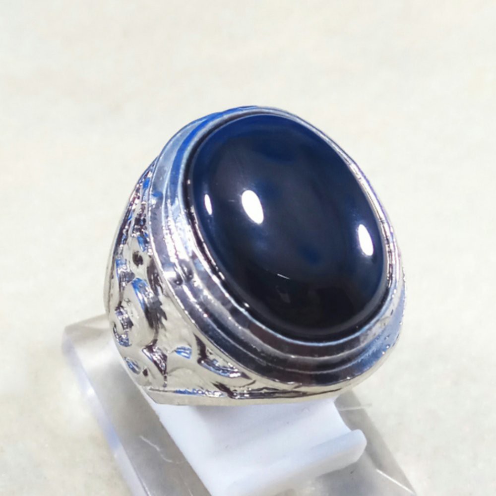 CINCIN BATU AKIK PERMATA BLACK ONYX BIG SIZE MEWAH DAN TERMURAH