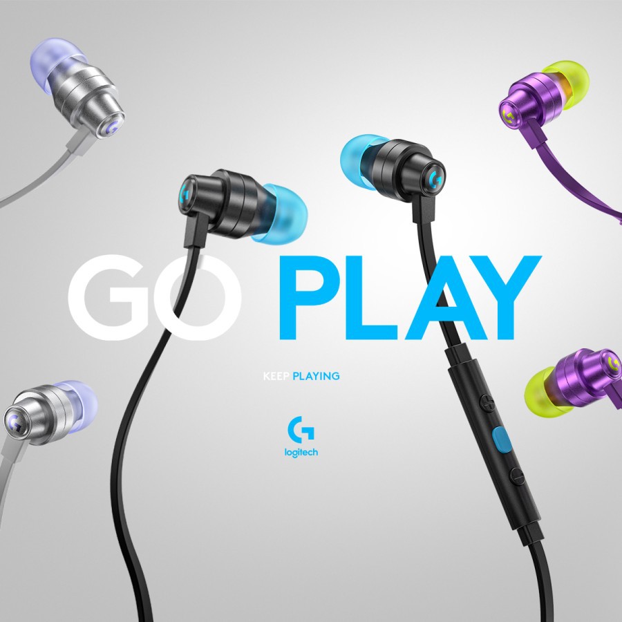 Logitech G333 In-Ear Earphone Gaming with Type C Adapter