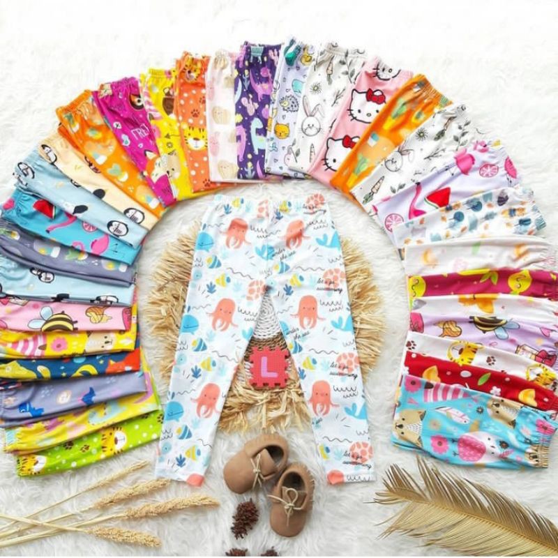 Leging anak perempuan,Legging motif size Xs-Xxl (pilih motif = chat)