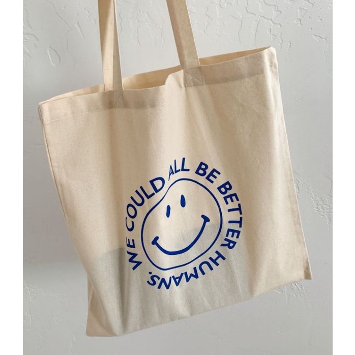 Totebag Kanvas we could All be better human (crbn_cloth)