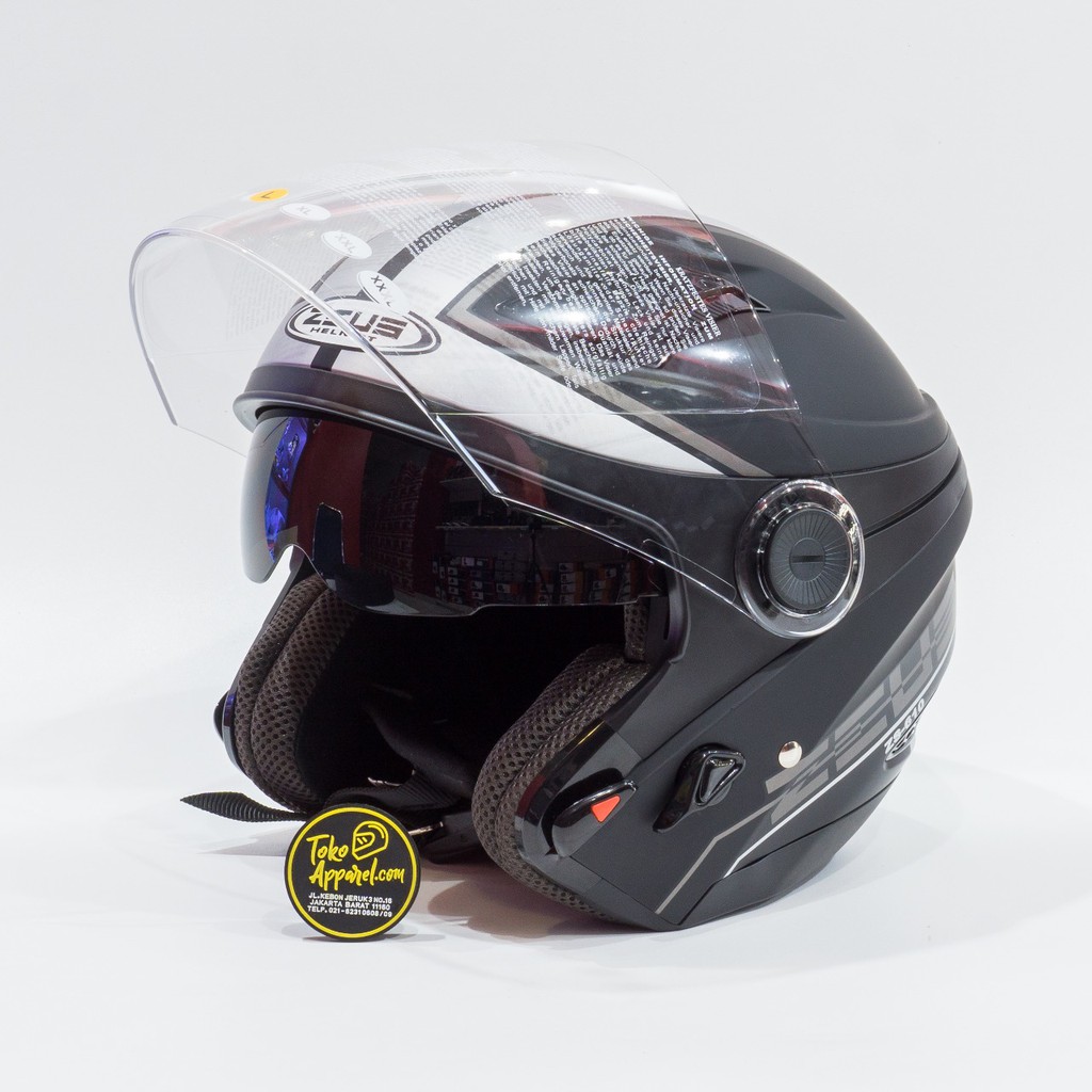 Helm Zeus ZS-610 Matt Black 0017 Silver