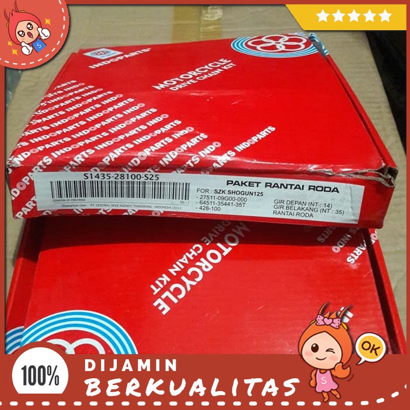 Gir Set / Gear Set Suzuki Suzuki Shogun 125 Asli Original Indoparts Sparepart Motor Murah