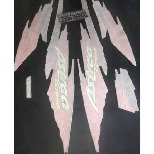 striping stiker sticker lis honda astrea grand grend gran gren ungu ping 94 95 original