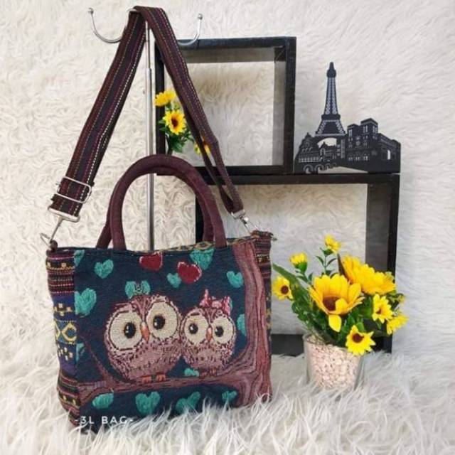  TAS  THAILAND BANGKOK TAS  ETNIK  GAJH OWL TAS  2IN1 THAILAND 