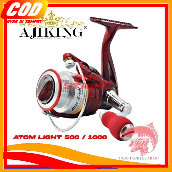 AJIKING REEL ATOM LIGHT 500 1000 RELL PANCING - 500, Merah