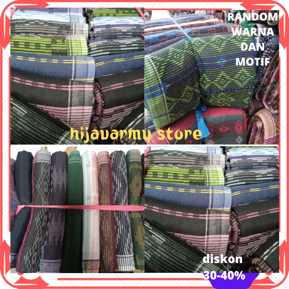 sarung tenun motif / sarung  santri / sarung tenun premium SARUNG POLOS LIST SONKET