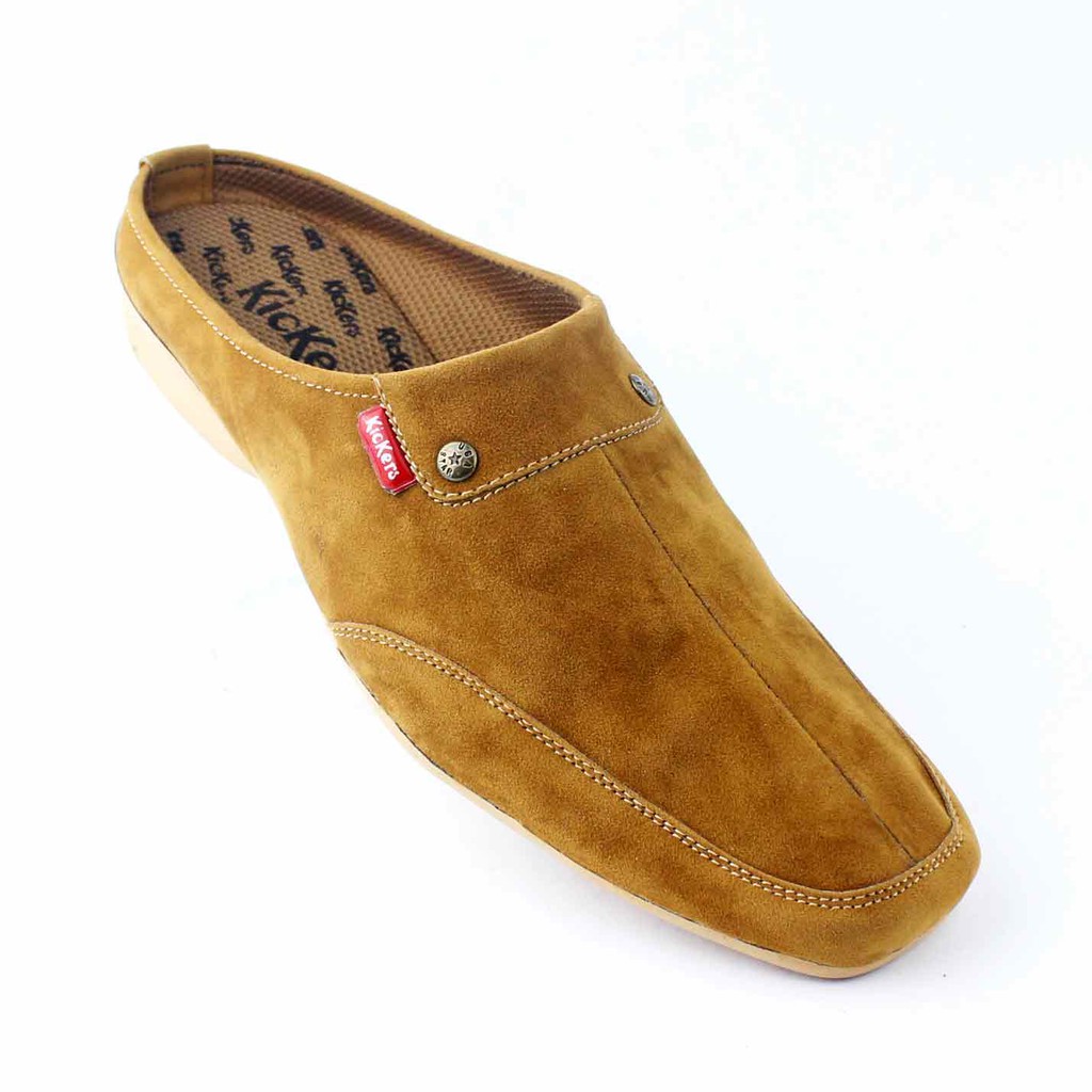 Sepatu Selop Pria Virale / Slop Pria / Sepatu Flat Pria/ Sepatu Casual SG 11 TAN