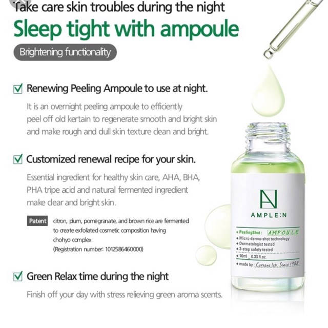 Ample:N peelingshot ampoule share