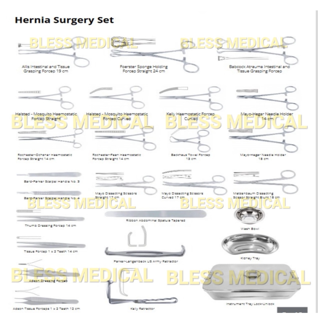 Hernia Surgery Set of 27 Item