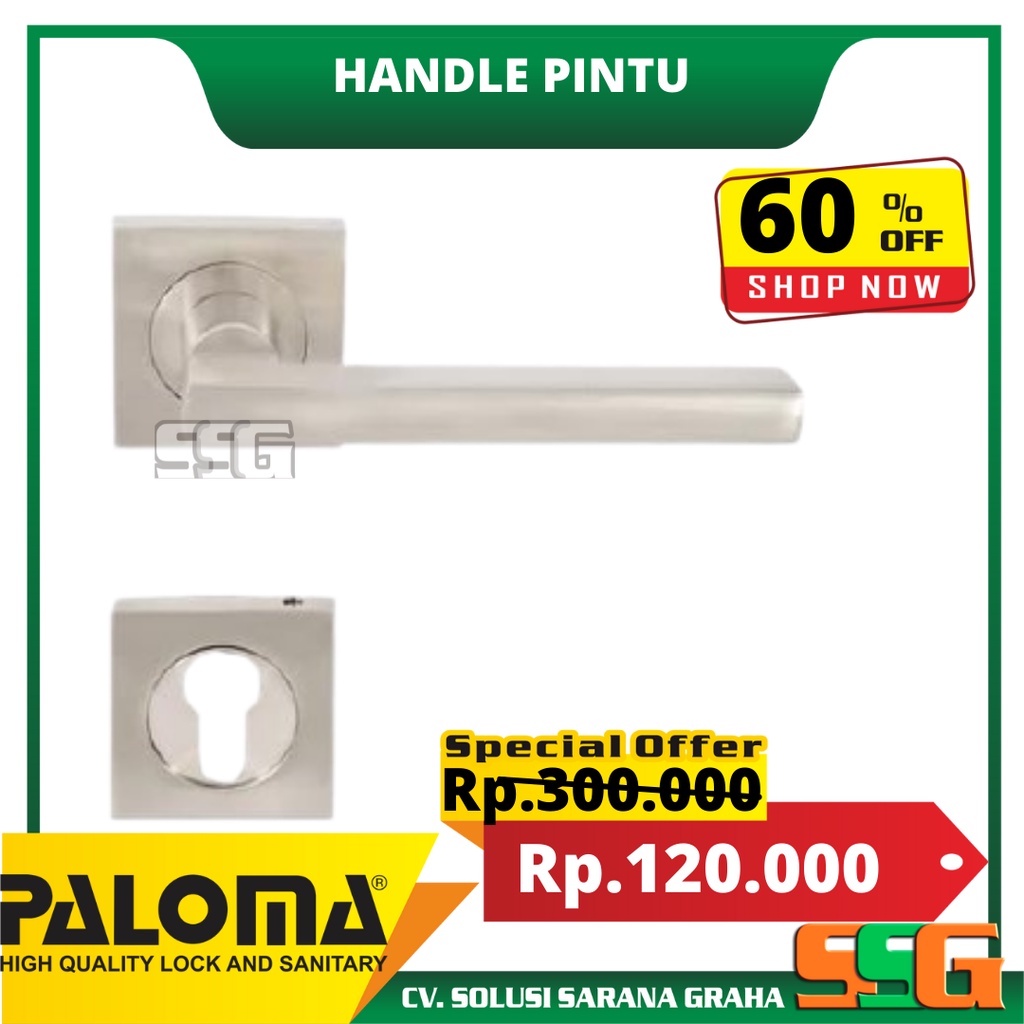 Handle Pintu PALOMA HRP613 PLM HRP ANDORA SQ Gagang Pintu