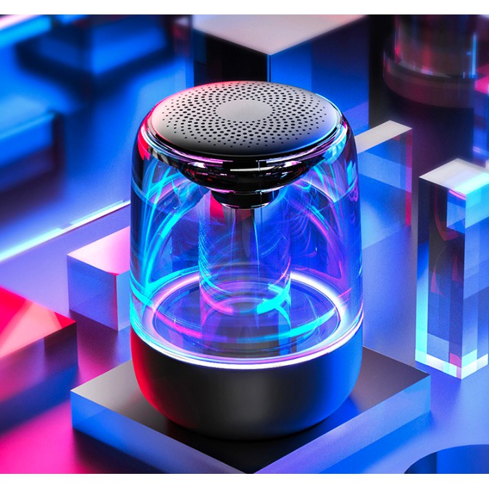 C7 Bluetooth 5.0 Speaker Transparent LED Luminous Subwoofer TWS 6D Surround HIFI Stereo Audio