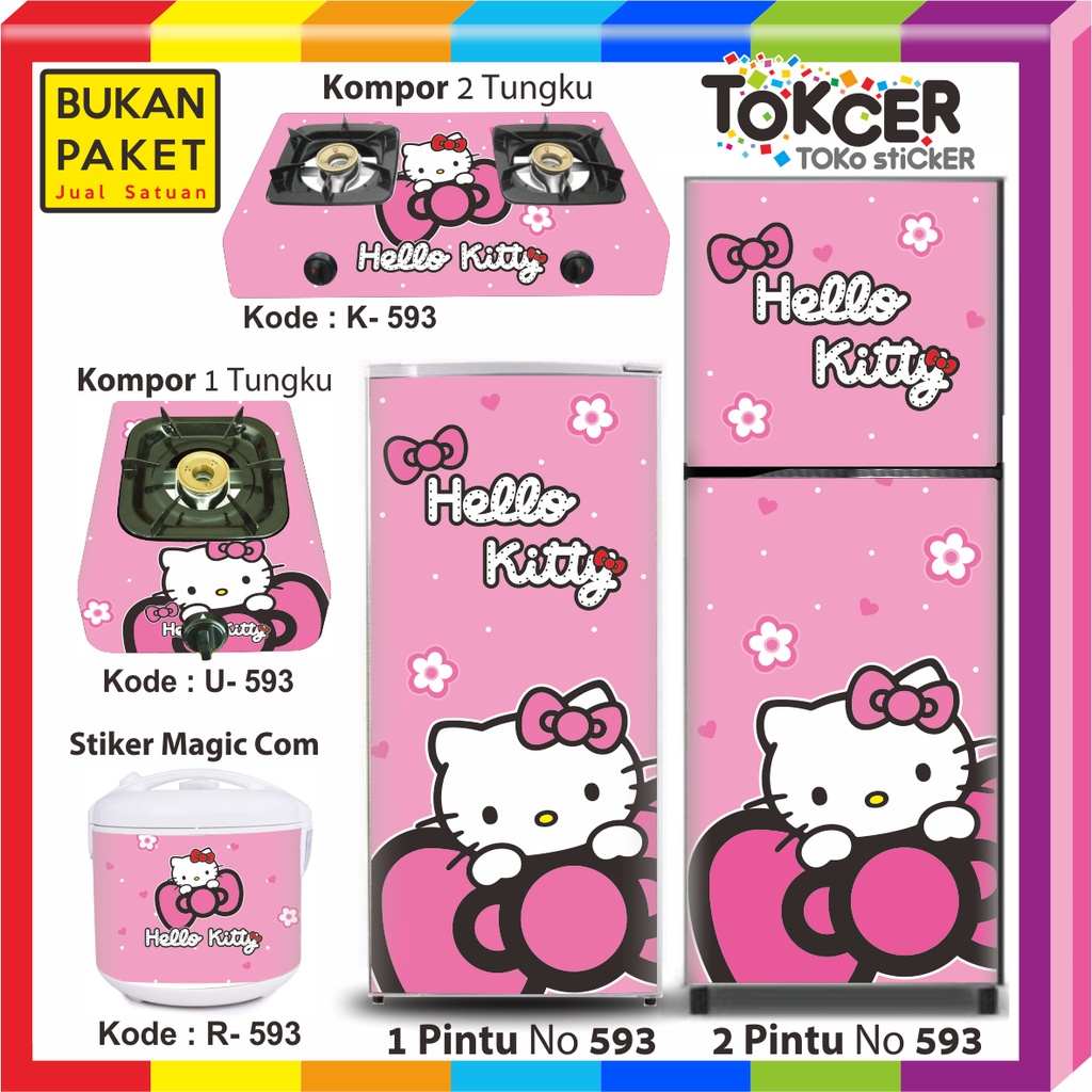 Stiker Kulkas/stiker Kompor/stiker Magicom HELLO KITTY