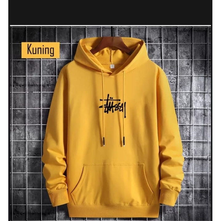 STUSSY - SWEATER HOODIE STUSSY FULLOVER JUMBO HOODIE PRIA WANITA FLEECE PREMIUM TEBAL TERMURAH