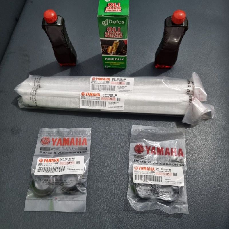 PAKET AS SHOCK SOK DEPAN JUPITER Z VEGA R NEW YAMAHA 2P2 1set 2pc as shock 2pc seal shock 2pc seal abu 2pc oil shock