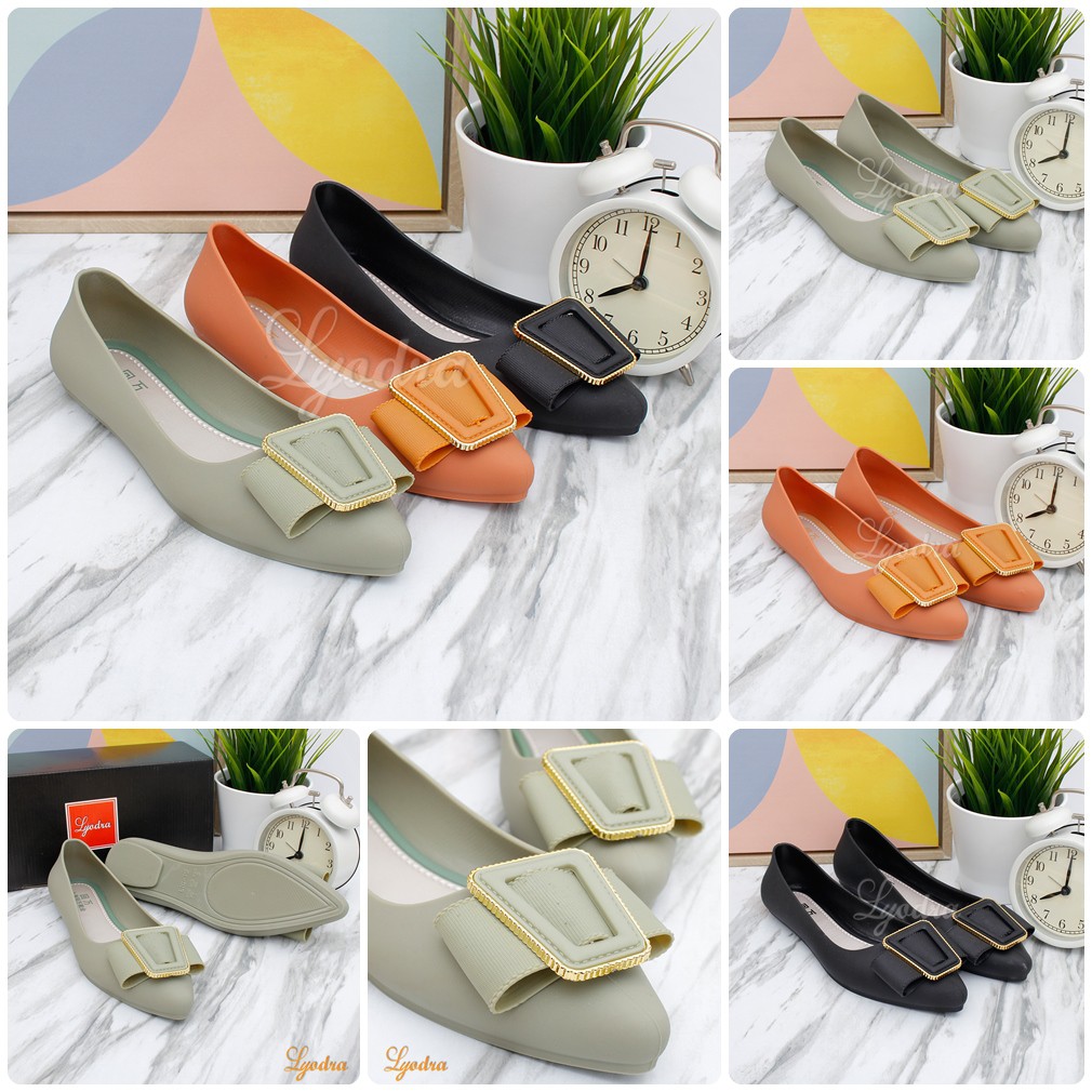 Lyodra Samara Flat Jelly Shoes Import LDR213 Real Pict