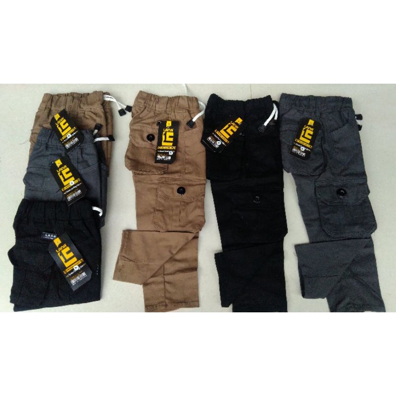 CELANA PANJANG ANAK CARGO UMUR 7-12 TAHUN KAIN TWILL STREET PREMIUM