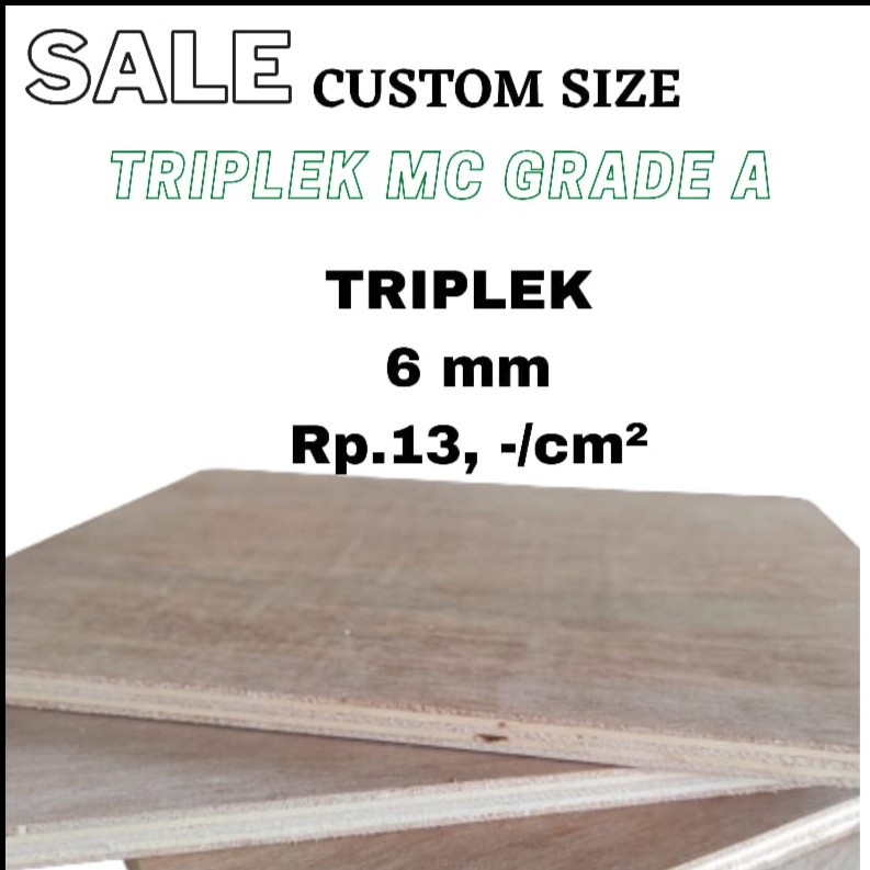 Triplek 6mm Potongan Custom Triplek MC Grade A