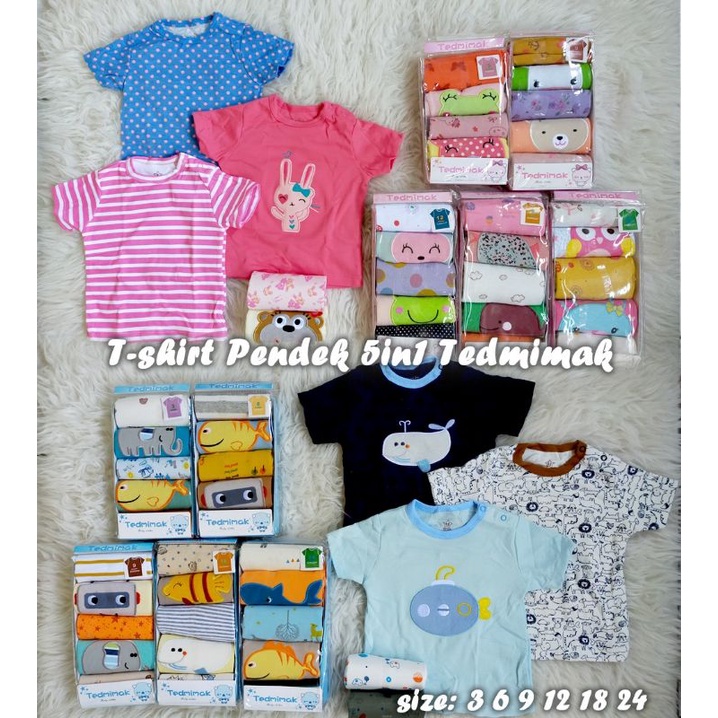 T Shirt Pendek 5 in One Girl Tedmimak