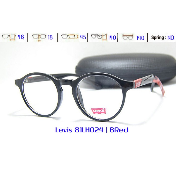 Jual FRAME KACAMATA BULAT LUCU UNIK LEVIS LH024 PRIA WANITA PLUS MINUS ANTI Murah