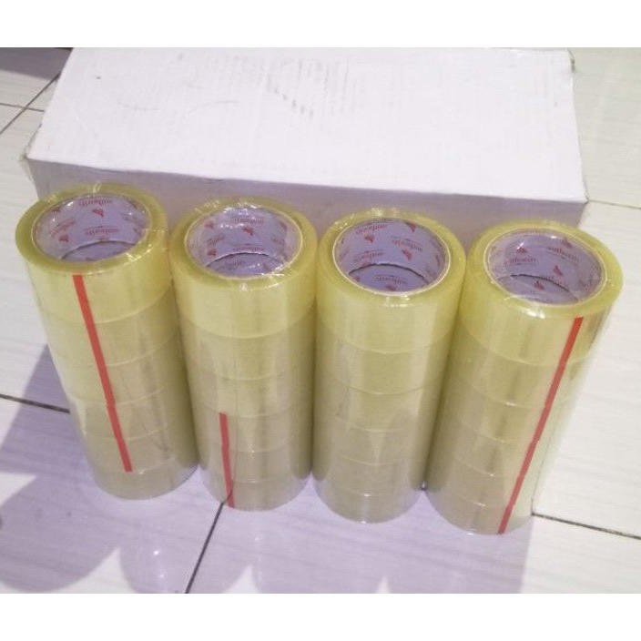 LAKBAN BENING PACKING AUTHORITY 1 ROLL 6 PCS 45MM X 90Y KUALITAS DI JAMIN TIDAK MUDAH PUTUS NOT DAIMARU ISOLATIPE