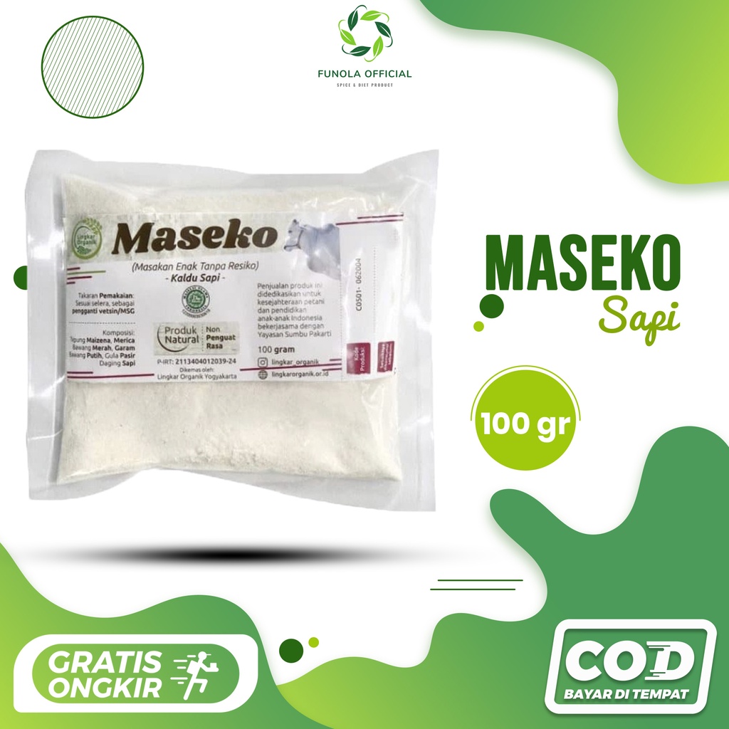 

MASEKO REFILL SAPI 100G KALDU ORGANIK MPASI BAYI TANPA MSG NON PENYEDAP RASA ORGANIC BUMBU MASAK DAPUR ORIGINAL SEHAT VEGAN FOOD HALAL AYAM JAMUR MERANG SACHET SASET ANAK BAYI HALAWA MUSHROOM PROBIOTIK ASI BOOSTER BOSTER MIE SAYUR LADANG LIMA LEMONILO JSR