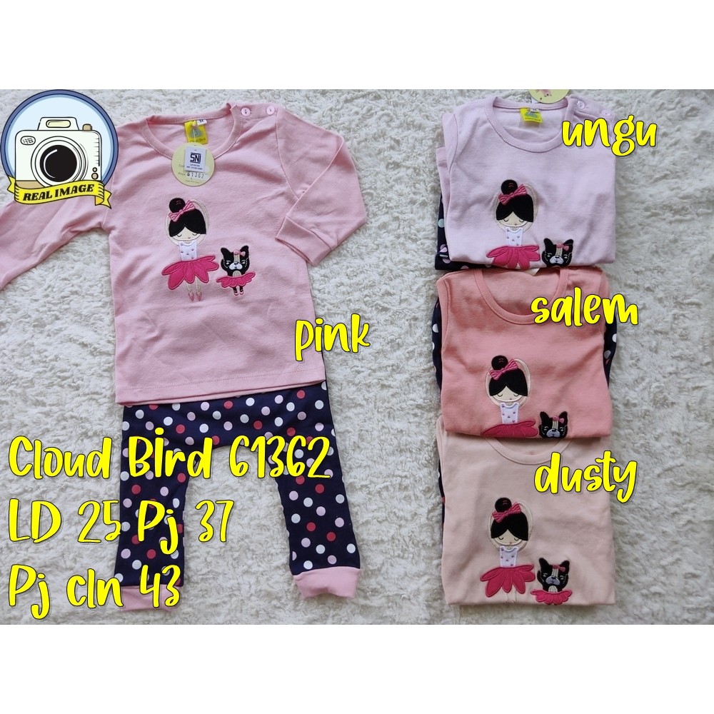 cloud bird 61362 setelan panjang kucing balet anak dan bayi