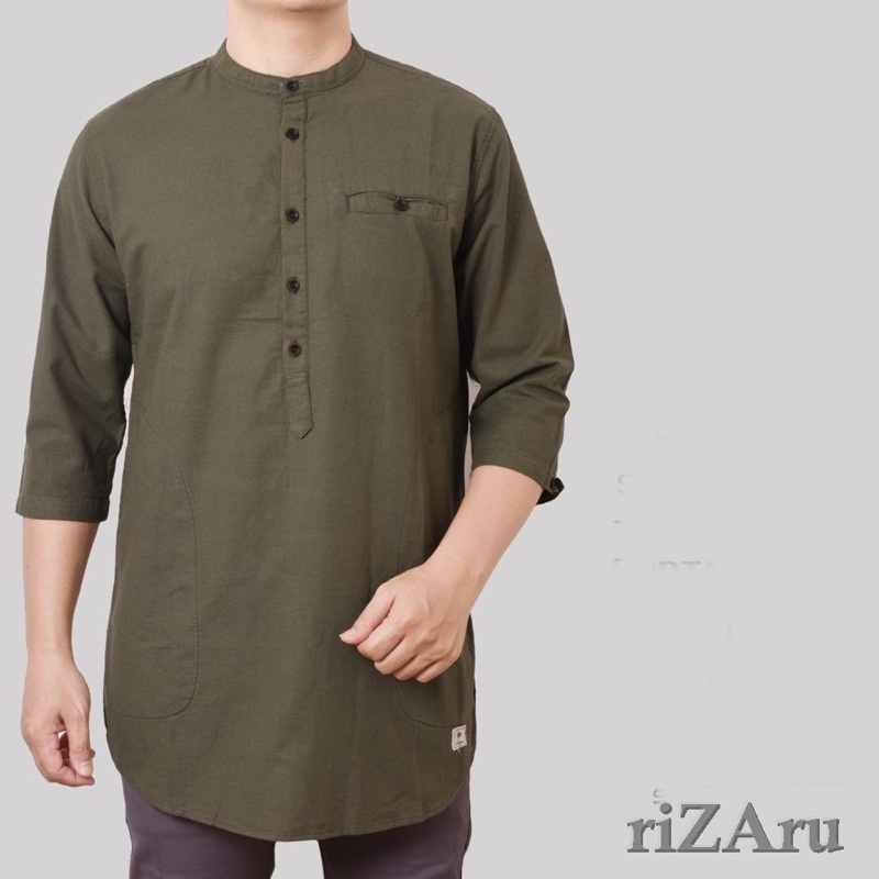 Koko Kurta Lengan 3/4 bahan baby canvas by riZAru