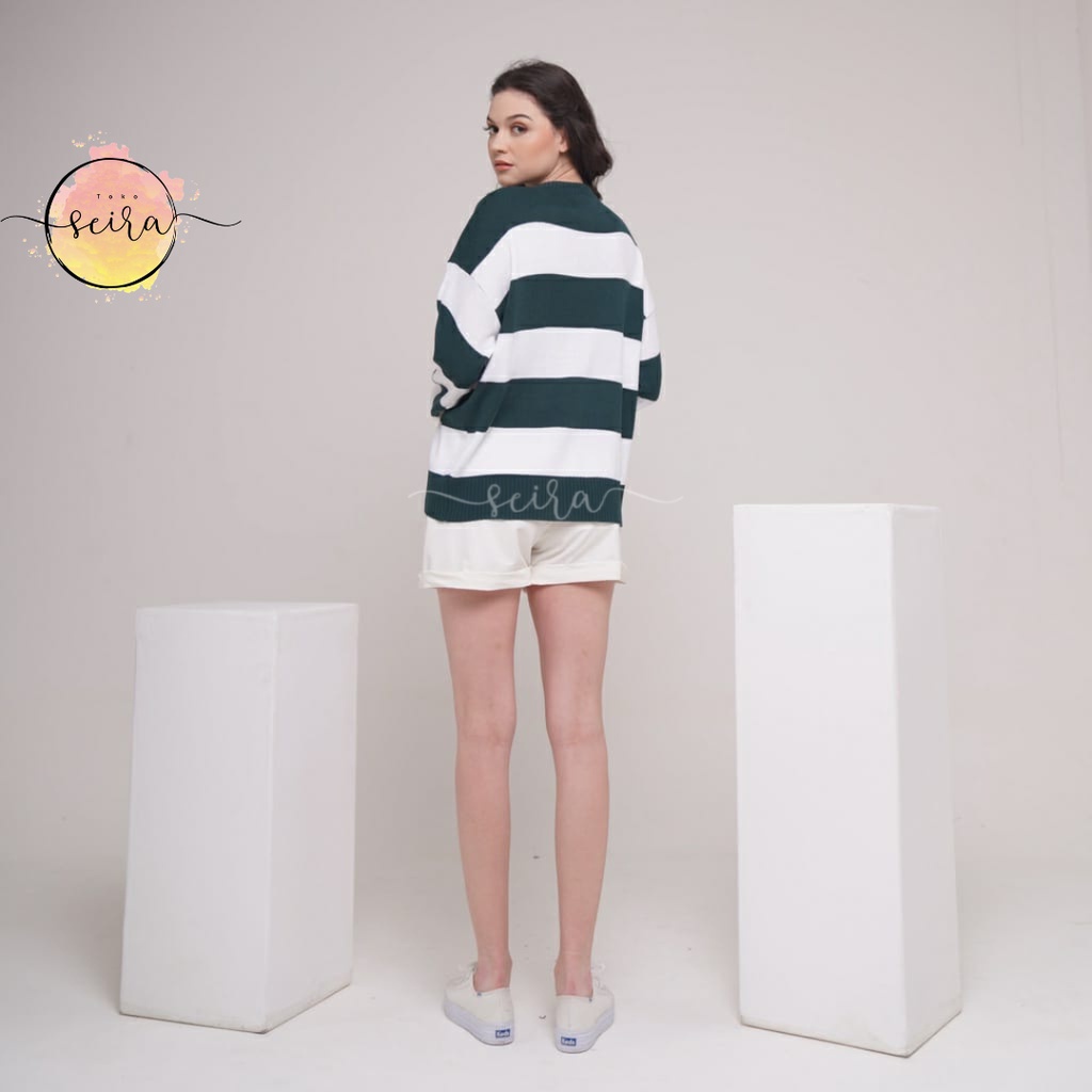 [BISA COD] Eira Sweater Rajut Oversize Atasan Knitted