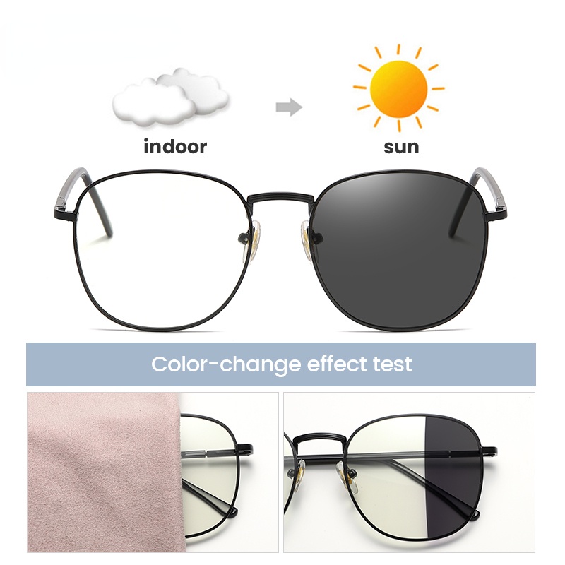 Kacamata Photochromic Anti Radiasi Anti Blue Light Untuk Pria Dan Wanita