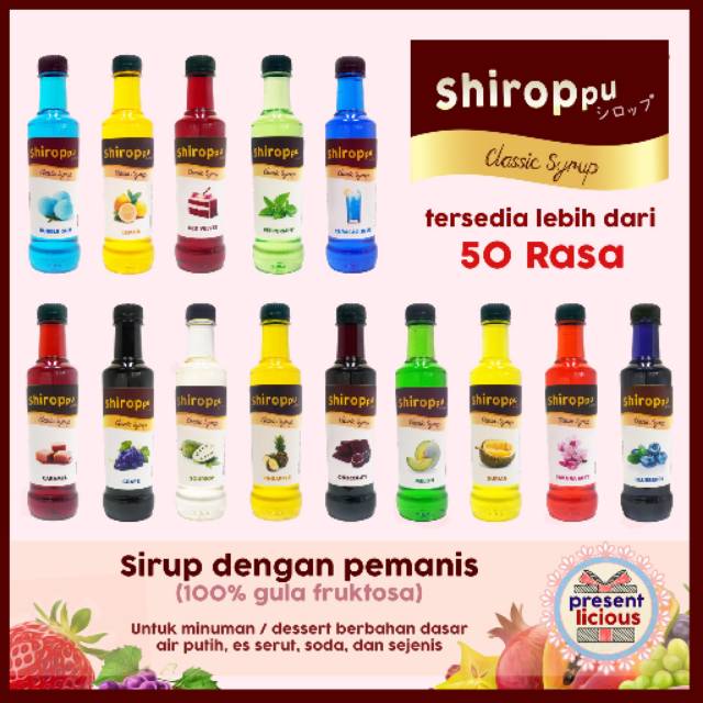 

Shiroppu Classic Syrup 350 mL | Sirup Manis u/ Minuman, Dessert