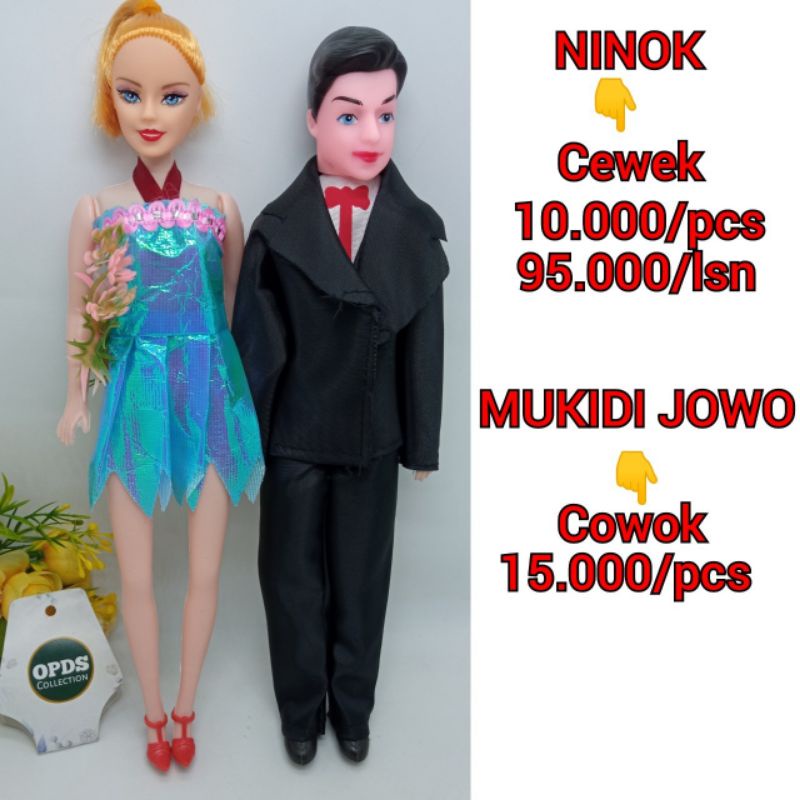 Barbie Siap Pakai Cowok berjas Cewek Gaun Boneka Barbie