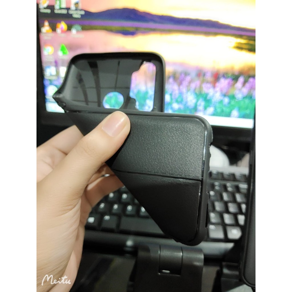 Auto Focus Realme 5i 6.52 inchi Leather Soft Case Realme 5s Auto Fokus Motif Kulit Jeruk