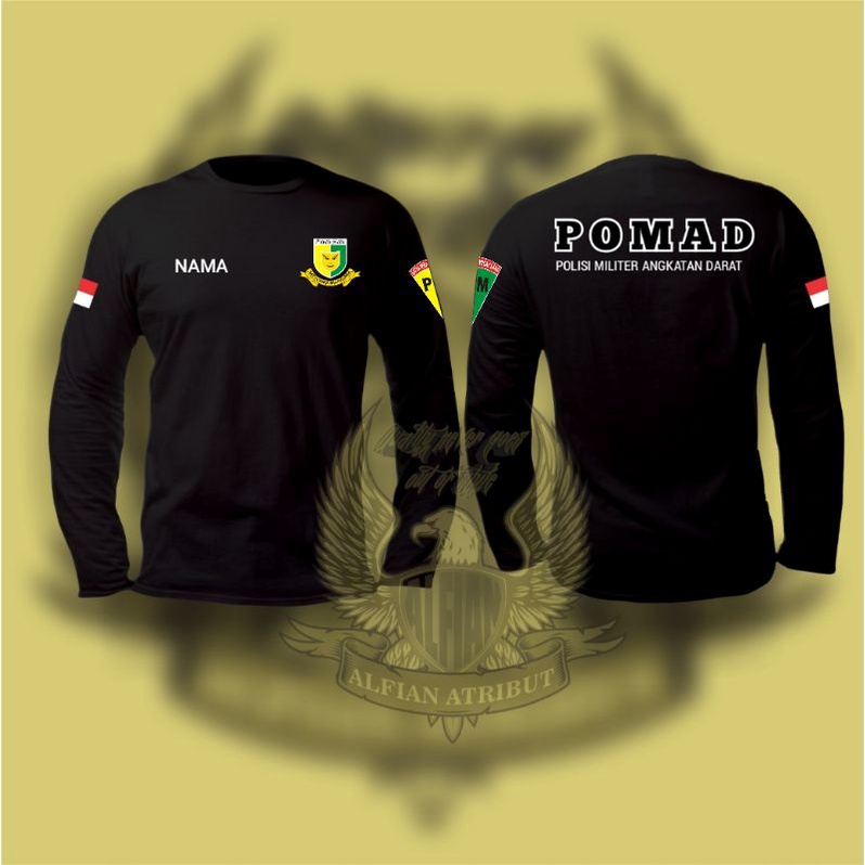 KAOS POMAD,KAOS POLISI MILITER ANGKATAN DARAT LENGAN PANJANG