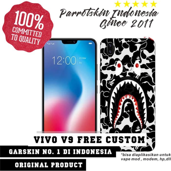 Garskin Vivo V9 bape shark-Free Custom Gambar