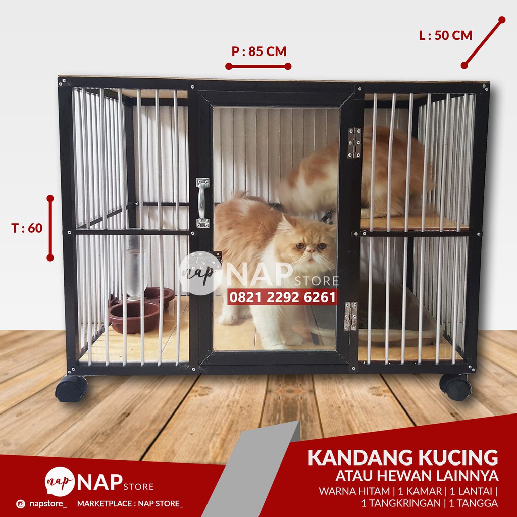 Kandang Kucing Tingkat 2 Bahan Kayu Shopee Indonesia