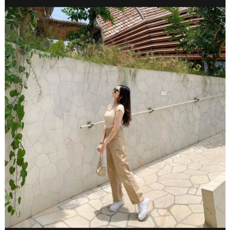 Baggy Jeans Wanita Highwaist Kekinian Terbaru - Celana Jeans Retro Gombrong Loose Wanita Kekinian Panjang