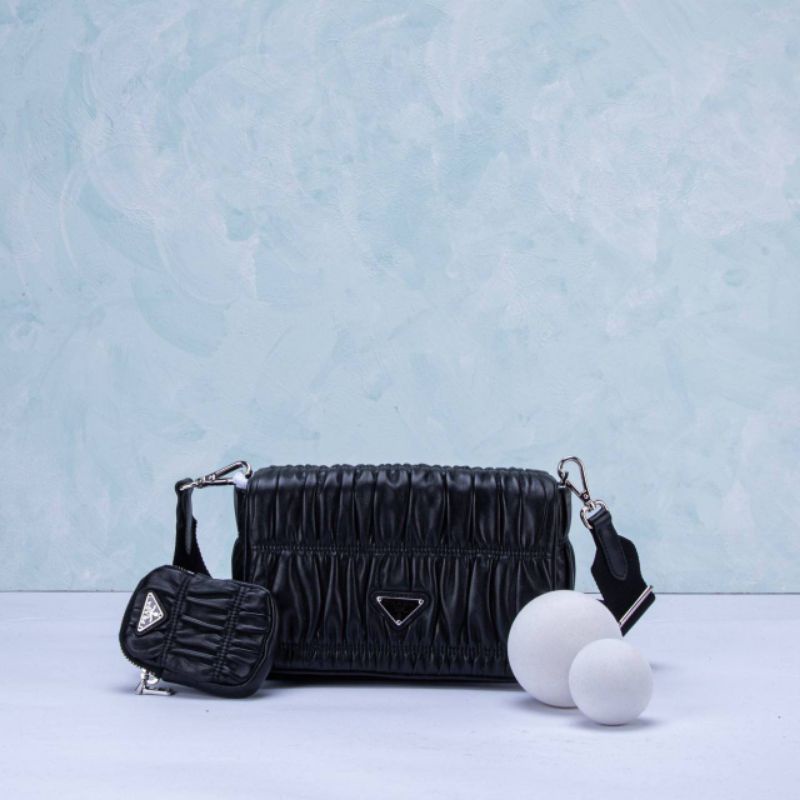 Prada Reedition Gaufre Naffa Pochette Shoulder Bag