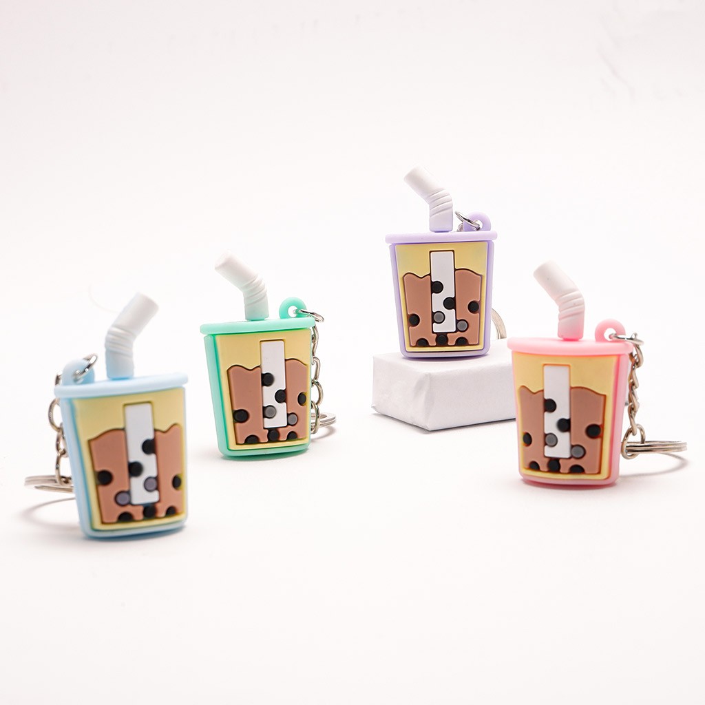 Gantungan Kunci Boba Bubble Tea Keychain