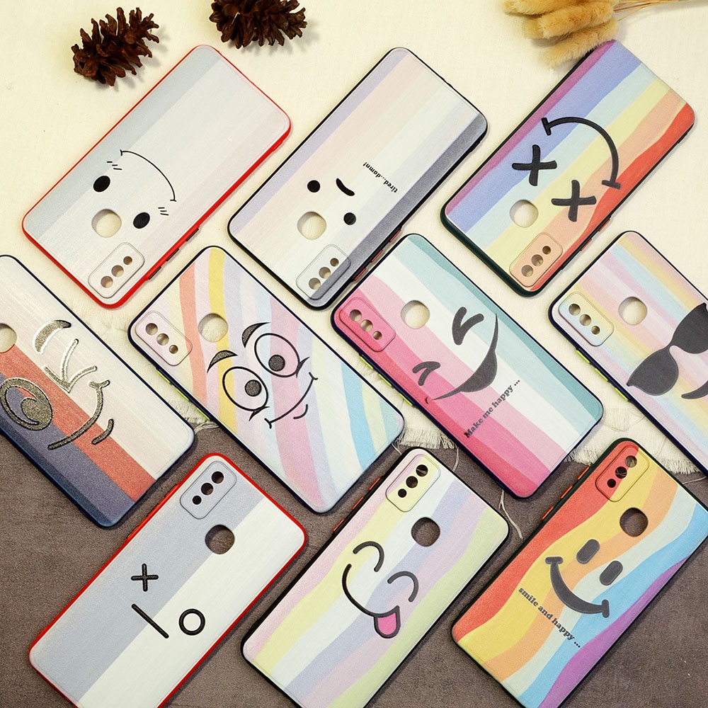 SOFTCASE MOTIF SMILE SAMSUNG A52 A15 A16 A3S A54 A7 A5S A9 2020 A5 2020 Y20 Y12S Y20S Y91 CASE MOTIF SMILE