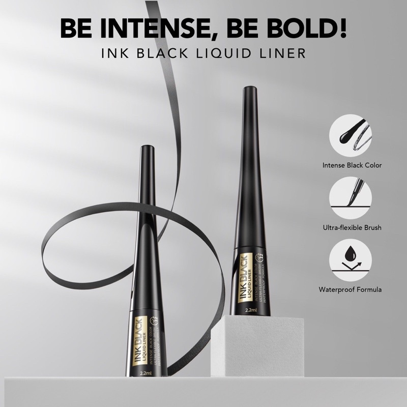 YOU Ink Black Liquid Liner / Eyeliner Liquid You / Eyeliner Cair ( YOU MAKEUPS OFFICIAL STORE )