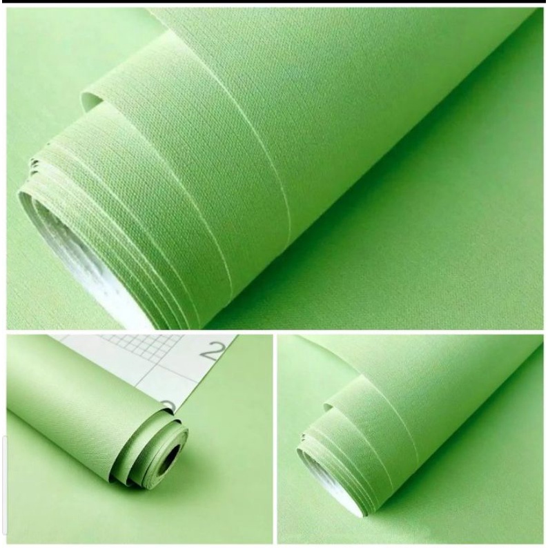 wallpaper dinding motif hijau polos