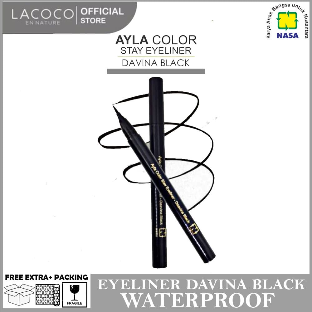 EYELINER WATERPROOF - AYLA COLOR STAY EYELINER DAVINA BLACK - EYELINER - MORESKIN EYELINER - EYELINE
