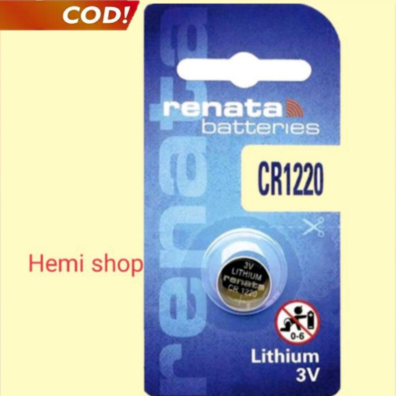 Baterai Jam Tangan Pria Casio G-Shock GA-100 Renata CR1220 Original