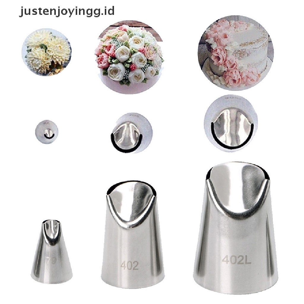 Set 5pcs Ujung Mulut Pipa Icing Desain Chrysanthemum Untuk Dapur