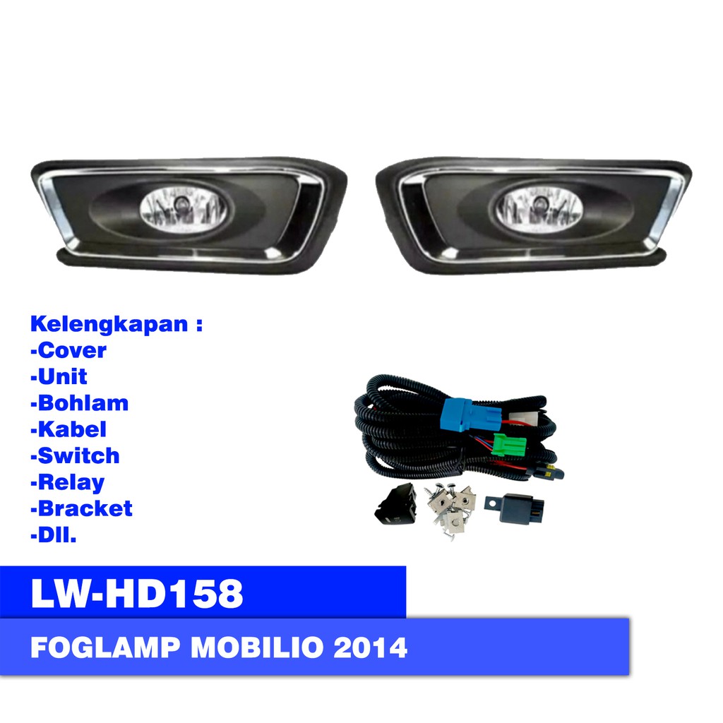 FOGLAMP-LAMPU KABUT LOWIN LW-HD 158 HONDA MOBILIO 2014