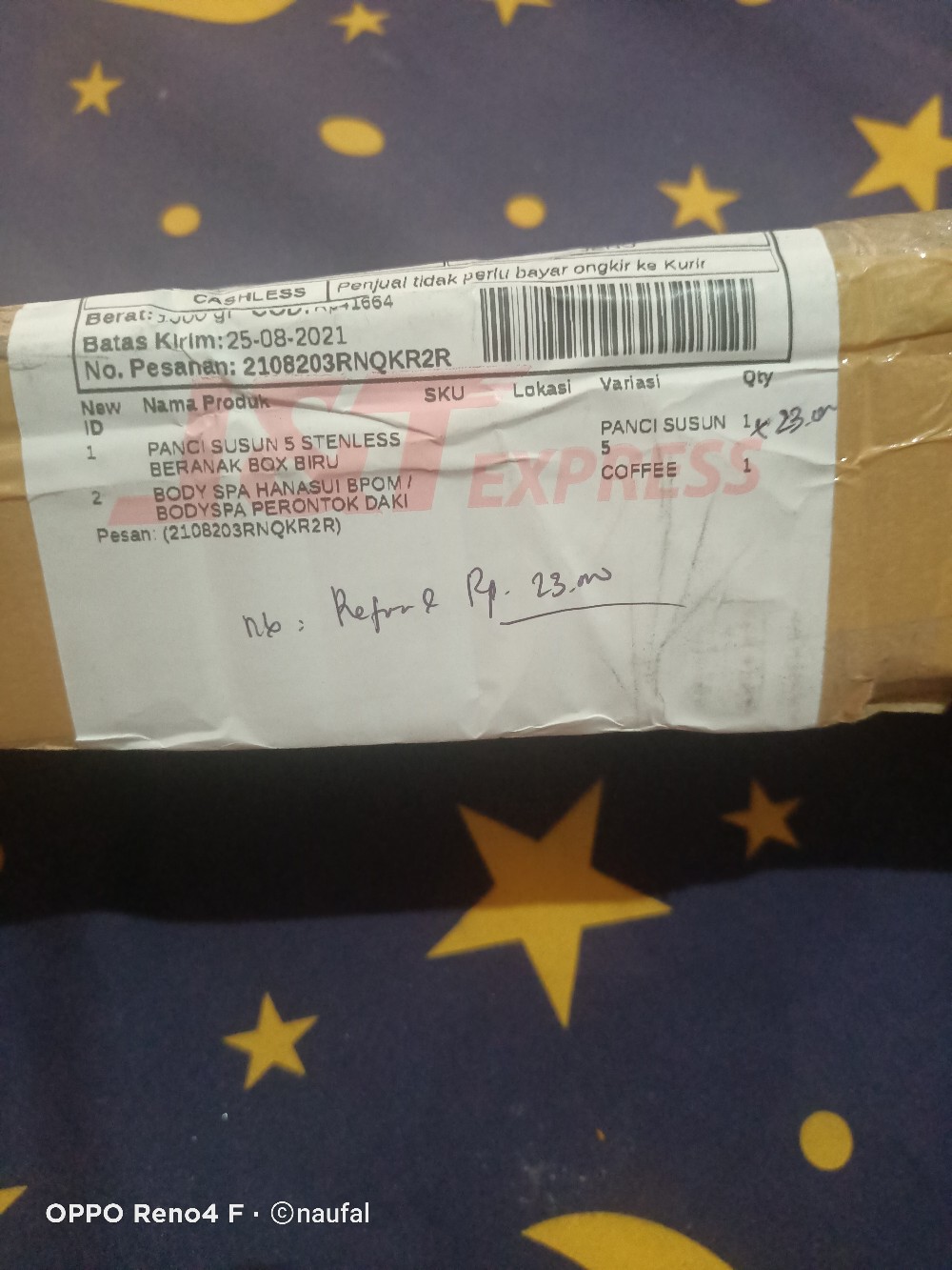 Panci Susun 5 Stenless Beranak Box Biru