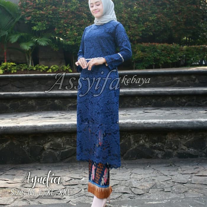 new set kebaya brukat tunik ayudia