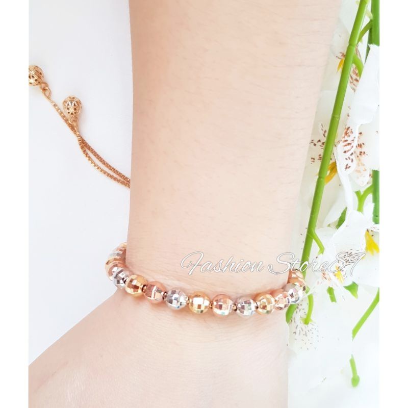 Gelang Serut Butir Kombinasi Xuping Cantik Pehiasan lapis emas 18k bestseller bestquality restok